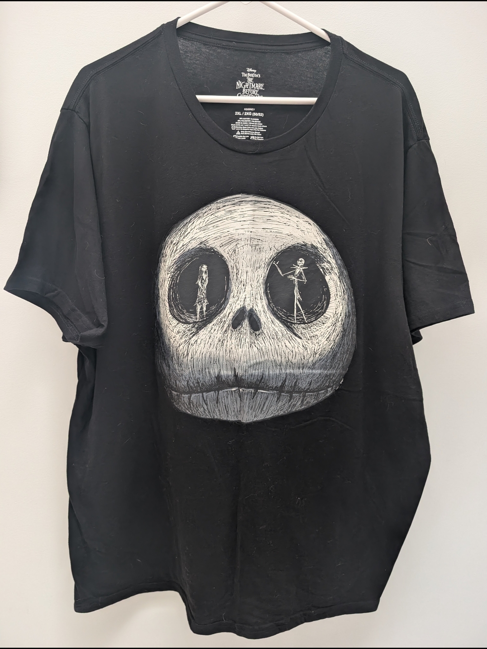Disney Tim Burton Nightmare Before Christmas Jack Skellington Graphic Tee 2XL